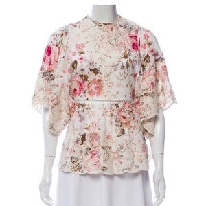 Authentic Zimmermann embroidered floral top